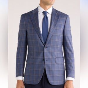 Peter Millar Men's Navy Plaid Blazer